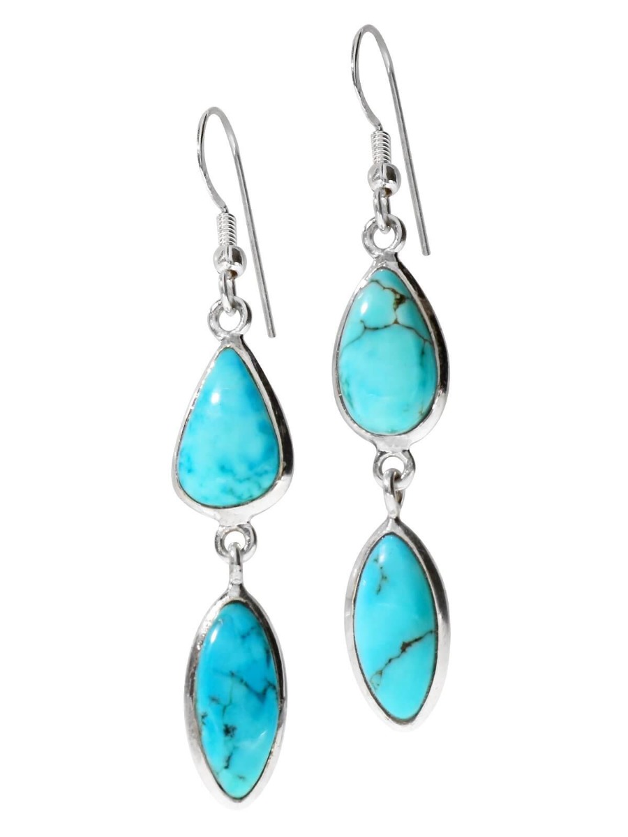 Earrings of turquoise in silver